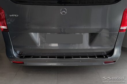 Lastskydd Hybrid Rostfri Svart metall Mercedes V-Klass W447 / Vito III 2014->