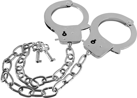 GP Metall Handcuffs Long Chain | Handbojor med lång kedja