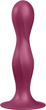 Satisfyer Double Ball-R Weighted Dildo, Dark Red