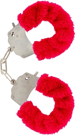 Toy Joy: Furry Fun Cuffs Plush, röd