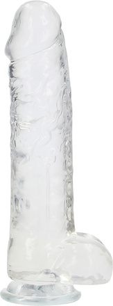 RealRock: Crystal Clear Realistic Dildo, 25.4 cm