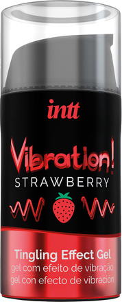 Intt: Vibration Strawberry, Tingling Effect Gel, 15 ml