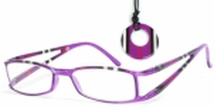 HIP Leesbril gestreept dubbel paars/zwart +1.5