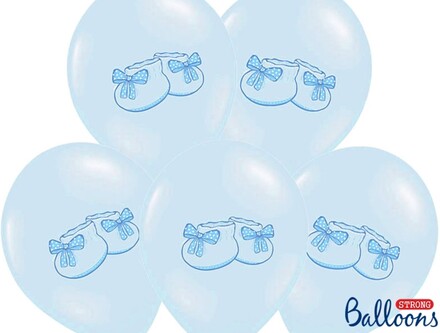 Ballonger Babyskor, blå - PartyDeco