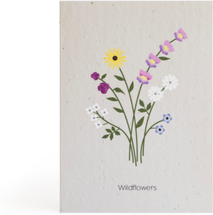 Plantekort med grafisk motiv - Wildflowers