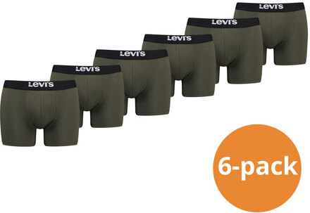 Levi's Boxershorts Solid Basic Organic Cotton 6-pack Khaki-M