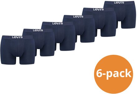 Levi's Boxershorts Heren 6-pack Solid Organic Cotton Navy-S