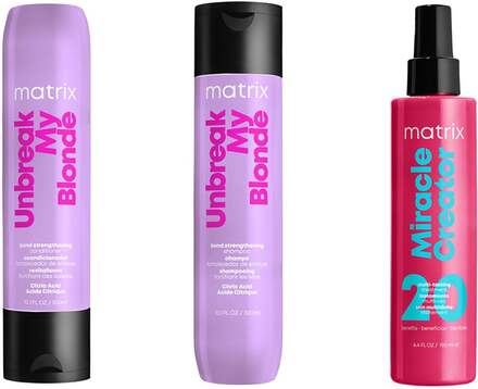Matrix Unbreak By Blond Shampoo, Conditioner & Spray 300 ml + 300 ml + 200 ml