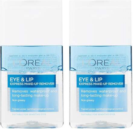 L'Oréal Paris Make Up Remover Waterproof Eye & Lip 2x125ml