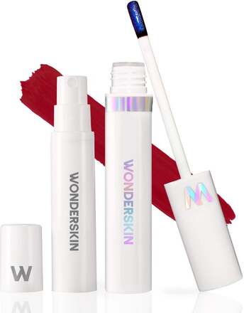 Wonderskin Wonder Blading Peel & Reveal Lip Stain Kit Divine (Burgundy Red) - 4 ml