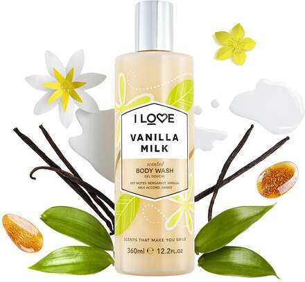 I Love Vanilla Milk Scented Body Wash - 360 ml
