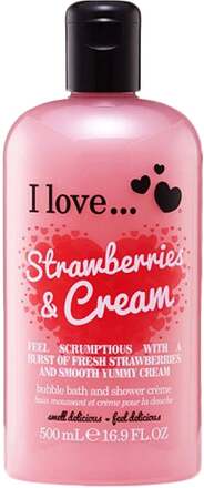 I Love Strawberries & Milkshakes Bubble Bath & Shower Créme - 500 ml
