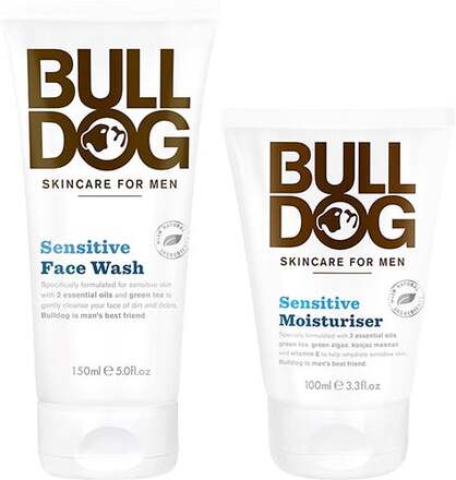 Bulldog Bulldog Sensitive Duo Face Wash 150ml, Moisturiser 100ml