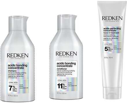 Redken Acidic Bonding Concentrate Trio Set Shampoo 300 ml + Conditioner 300 ml + Leave-In Treatment 150 ml