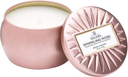 Voluspa Sparkling Rose Decorative Tin Candle - 127 g