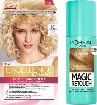 L'Oréal Paris Excellence Excellence 10 Extra Light Blonde + Magic Retouch Roots 5 Blonde