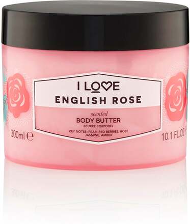 I Love English Rose Scented Body Butter - 300 ml
