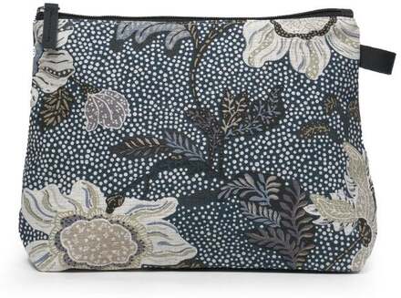 Ceannis Cosmetic Medium Denim Blue Flower Linen 23*19*1 cm