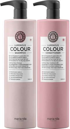 Maria Nila Luminous Color Duo Shampoo 1000ml, Conditioner 1000ml