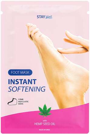 Stay Well Instant Softening Foot Mask Hemp Seed 1pcs