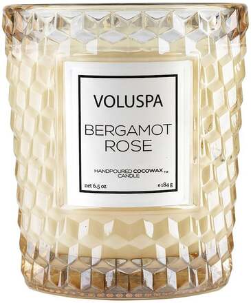 Voluspa Bergamot Rose Textured Glass Candle - 184 g