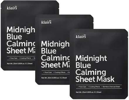 Klairs Klairs Midnight Blue Calming Sheet Mask 3 pcs