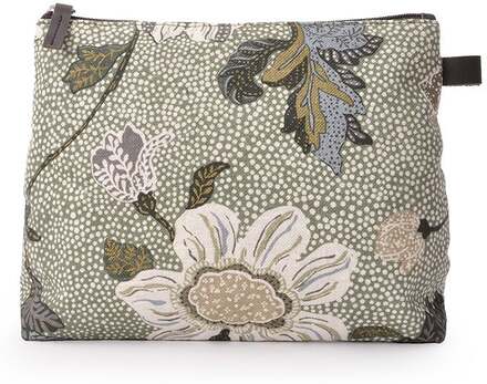 Ceannis Cosmetic Medium Flower Linen Soft Green 23x19x6 cm