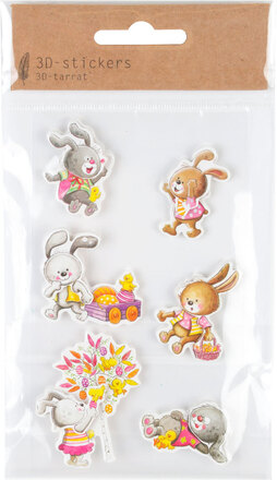 3D-Stickers Påsk Kaniner