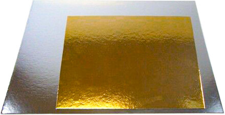 Fyrkantiga Tårtbrickor Guld & Silver 30 cm