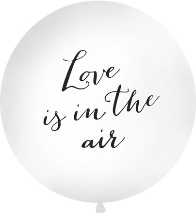 Love Is In The Air Gigantisk Ballong Vit och Svart