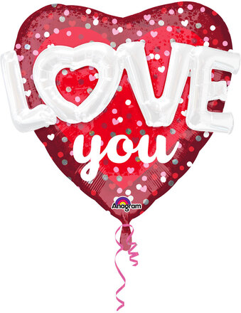 Love You 3D Folieballong