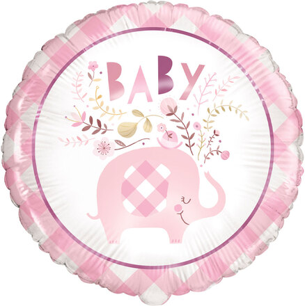Babyshower Folieballong Elefant Rosa