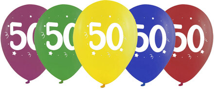 Sifferballonger 50 Färgmix