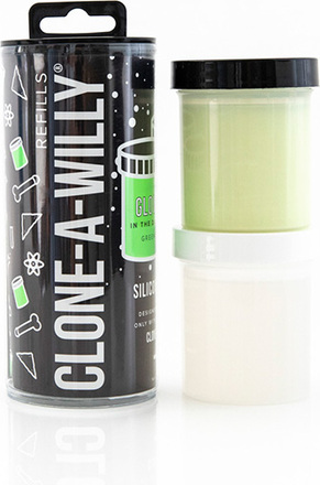 Clone-A-Willy - Refill Glow in the Dark Green Silicone