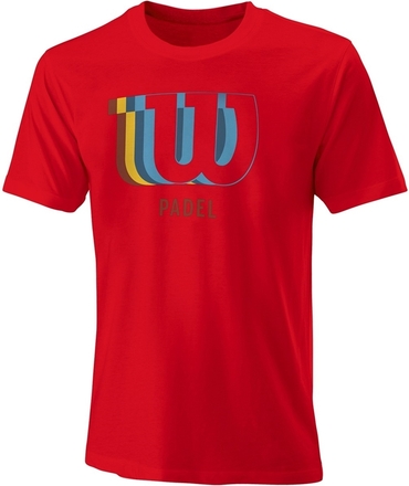 Wilson Mens Padel Blur Tech T-shirt Red