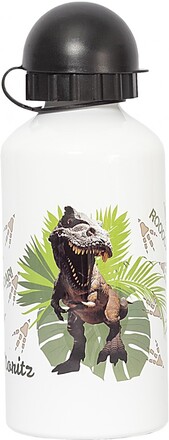 Trinkflasche T-Rex, weiß, Aluminium, 500 ml