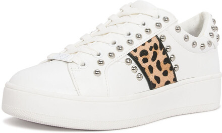 Steve Madden belle sneaker wit leopard