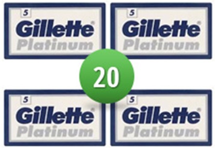 Gillette Combi Scheermesjes Platinum 20 mesjes