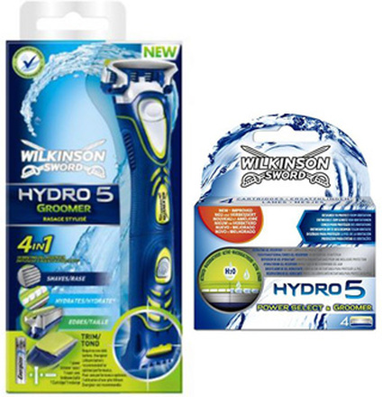 Wilkinson Sword Combi Hydro 5 Groomer Systeem incl 1 + 4 extra mesjes
