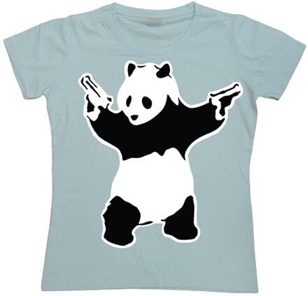 Banksy Panda Girly T-shirt, T-Shirt