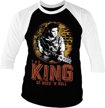 Elvis Presley - The King Of Rock 'n Roll Baseball 3/4 Sleeve Tee, Long Sleeve T-Shirt