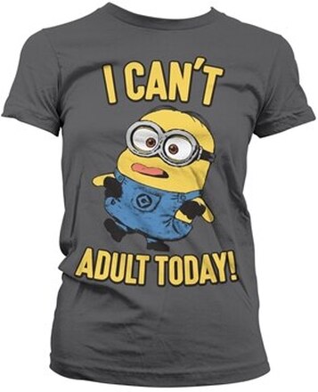 Minions - I Can't Adult Today Girly Tee, T-Shirt