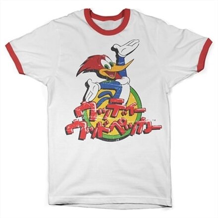 Woody Woodpecker Washed Japanese Logo Ringer Tee, T-Shirt