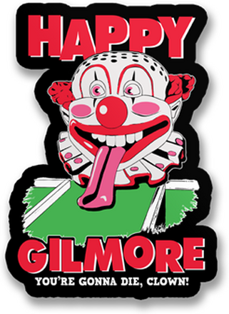 Happy Gilmore Clown Sticker, Accessories