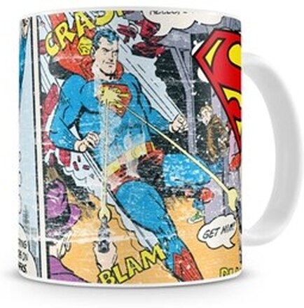 Superman Distressed Comic Strip Coffee Mug, Accessories