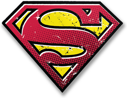 Superman Distressed S Shield Sticker, Accessories