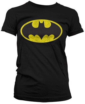 Batman Distressed Logo Girly T-Shirt, T-Shirt