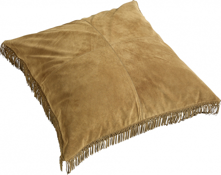 Nordal - HIPPIE leather cushion cover, l.brown L