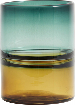 Nordal - Vas, tvåfärgat glas, Bärnsten/turkos