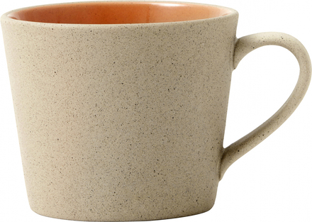 Nordal - Stoneware mug, beige/dark peach